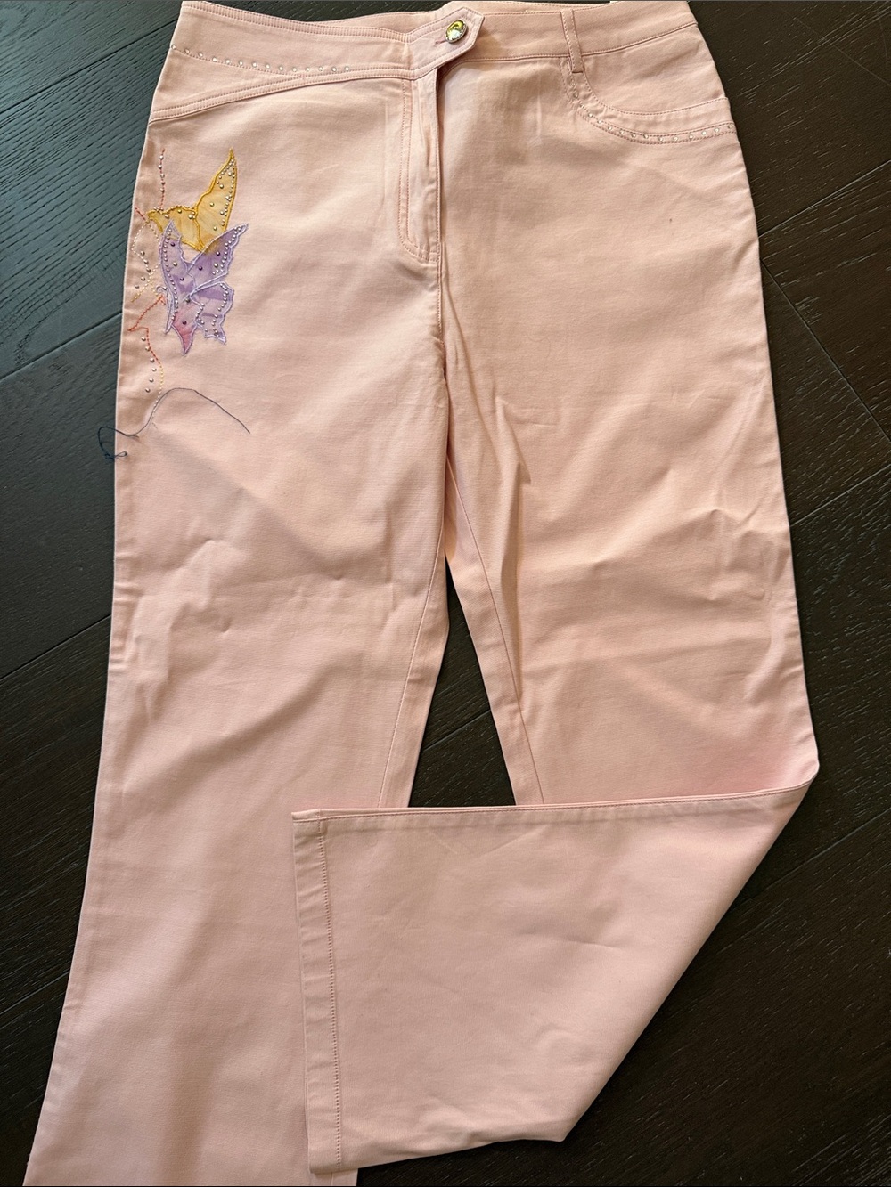 Embellished butterfly and rhinestones